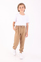 Boys' Sweatpants School and Daily Basic Sweatpants Two Thread Transitional Beige 5-14 Years Old Beige - 4