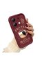 Xiaomi Redmi Note 13 4g Compatible Silicone Material Shockproof Simple Burgundy Color Case - 4