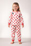 Fuchsia 100% cotton heart patterned girl's pajama set – ultra soft premium comfort