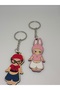Sonny Angel Style 2-Piece Wooden Keychain Set - New York - Cute Bag Ornament in Pink Rabbit Costume - 7