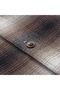 Albini Brown Gray Plaid Flannel Tailor Fit Cotton Lumberjack Shirt - 4