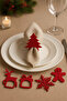 Christmas Themed Napkin Ring Set – Christmas Table Decoration Accessory Decorative Set of 8