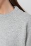Gray Sleeve Slit Detailed Half Turtleneck Cashmere Women's Knitwear Sweater - 2