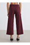 Burgundy Wideleg Women's Jean Pants - 4
