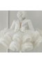White Beaded Long-Sleeved Skirts with Ruffles Girls' Birthday Special Occasion Dress - 2