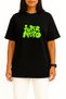 Oversized Super Moto Green Chest Printed Unisex T-Shirt - 2