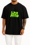 Oversized Super Moto Green Chest Printed Unisex T-Shirt