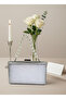 Silver Gray Lame Color Matte Anti-Scratch Leather with Pearl Detail - 3