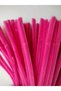 50 Pieces of Dark Pink Chenille, Feathered Wire Suitable for Flower Making, 30 cm 6mm - 2