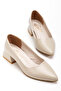 Women's Wrinkled Patent Leather Patterned (Imported Material) Light Heeled Shoes {41/42/43 Special Large Size Included} - 3