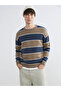 Esvab • Modern & Distinctive Zero Roba Collar Striped Men's Knitwear Sweater - 2