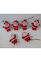 6-Piece Red Santa Claus Ornament Christmas Tree Ornament 5 cm - 3