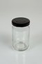 8 Pieces 105 ml Spice Jar Food Confectionery Multi-Purpose Black Metal Lid 105 Cc Short Glass Jar - 5