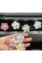 2Pcs Transparent Shiny Vehicle Daisy Car Air Conditioner Ornament Automobile Decorations Car Interior Accessory