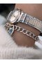 Women's Watch, Rose Silver Steel Band, Mini Case, Roman Numerals, in Stylish Gift Box with Bracelet Gift - 7