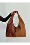 Women's Suede Wide Large Size Shopper Shoulder Bag and Handbag - 3