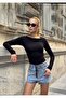 Women's Gathered Side Open Neck Blouse - 3