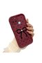 Realme C21Y/C25Y Compatible Silicone Material Shockproof Simple Burgundy Phone Case - 3