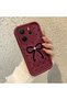 Xiaomi Redmi Note 14 4g Compatible Silicone Material Shockproof Simple Burgundy Phone Case