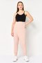 Women Loose Fit Stripe Yoga Leggings, Pink - 2