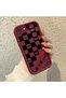 Simple Burgundy Phone Case Compatible with iPhone 7/8/Se 2020 2022 Silicone Material Shockproof