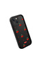iPhone 14 Plus Compatible Black Silicone Cherry Pattern Shock Absorbing Phone Case - 3