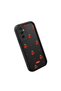 Shock Absorbing Phone Case Compatible with Samsung Galaxy M23/M13, Black Silicone Cherry Pattern - 3