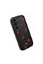 Samsung Galaxy S23 Compatible Black Silicone Cherry Pattern Shock Absorbing Phone Case - 3