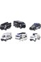 6-Piece Metal Police Car Set - Diecast Toy Police Team - Durable Alloy Model Vehicles - 2