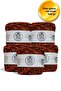 Double Ply Black Angora and Orange Boucle Blend, Designer Knitting Yarn (500 Gr.)