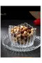Snack Plate for 6 People, Crystal Glass Dessert Plate (12 Pieces) Bowl 210 Cc, 10cm Rim, 6cm Height, Plate 16 cm - 2