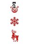 11 Pieces Glitter Ornament Red Christmas Pine Tree Ornament 13 Cm - 4