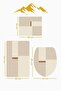 Bamboo Fabric Non-Slip Based Washable 3-Piece Toilet Set Digital Printing Bathroom Mat Set Bklz0001 - 3
