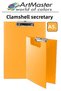 A5 Orange Cover Secretary File Folder with 1 Color Clip, Metal Mechanism, 80 Sheet Capacity, Office File Folder