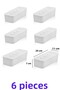 5 Compartment Organizer, Watch, Jewelry, Buckle, Socks, Underwear Organizer 6 Pieces White - 2