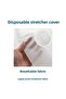 Economic White Stretch Cloth Cover 50 Pieces - 4