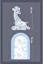 Set of 2 Standing Boards Safari Blue, Sitting Giraffe Themed / 70 cm - 50 cm - 2