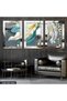 Butterfly and Colorful Feathers 3 Piece Silver Plexi Mirror Table