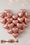 25Pcs Small Rose Gold Heart Foil Balloon Valentine's Day Marriage Proposal Romantic Celebration Ornament