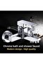 Square Bathroom Faucet – Chrome Finish, Modern Design, Hot/Cold Water Fixture, Durable Brass Body