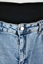 Mavi Yüksek Bel Beli Lastikli Geni Paça Büyük Beden Wide Leg Jeans TBBAW26CJ00029 - 10