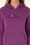Women's Violet Hooded Basic Sweatshirt 50307711-Vr037 - 6