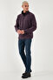 Regular Fit Anti-Pilling Non-Pilling Mock Neck Cold-Proof Fleece-Lined Fleece Men's Pola - 3
