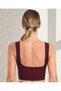 Women's Burgundy Breast Gathering Seamless Seamless Thick Strap Padded Sports Bra Sports Athlete - 3