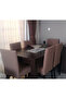 High Quality Chair Cover, Lycra, Washable, 6 Pieces, Coffee Color