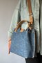 ASL Large Size Knitted Detailed Casual Cut Crossbody Women's Shoulder Bag 4031 Fuchsia - 2