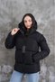 Regular Women's Black Puffer Jacket Hooded - 5