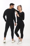 Men's Thermal Underwear Winter Raised Warm Long Sleeve Single Top - 5