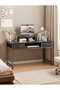 Computer Desk with Monitor Stand, Office Desk with Keyboard Tray & 2 Drawers, Study Table for Home