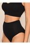Casey Series High Waist Comfort Model Comfortable Brief Panties Black - 2